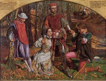 William Holman Hunt : Valentine rescuing Sylvia from Proteus